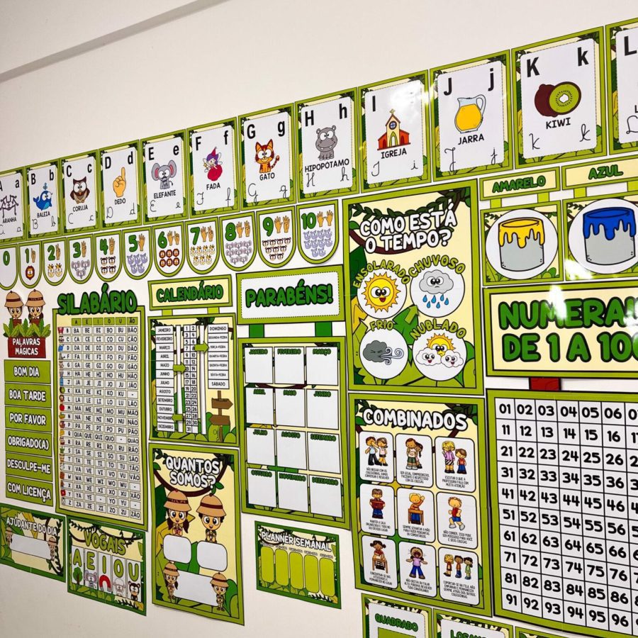 Kit Sala de Aula - Tema Safari - Decoração Escolar - Pedagogia de Ideias Kit Sala de Aula - Tema Safari - Decoração Escolar