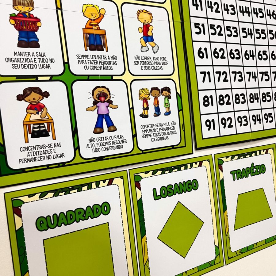 Kit Sala de Aula - Tema Safari - Decoração Escolar - Pedagogia de Ideias Kit Sala de Aula - Tema Safari - Decoração Escolar