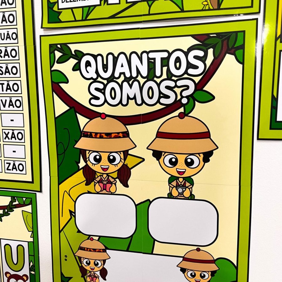 Kit Sala de Aula - Tema Safari - Decoração Escolar - Pedagogia de Ideias Kit Sala de Aula - Tema Safari - Decoração Escolar