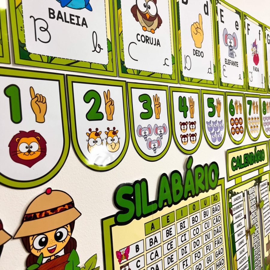 Kit Sala de Aula - Tema Safari - Decoração Escolar - Pedagogia de Ideias Kit Sala de Aula - Tema Safari - Decoração Escolar