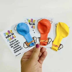 Balões de balão coloridos para atividades educativas.