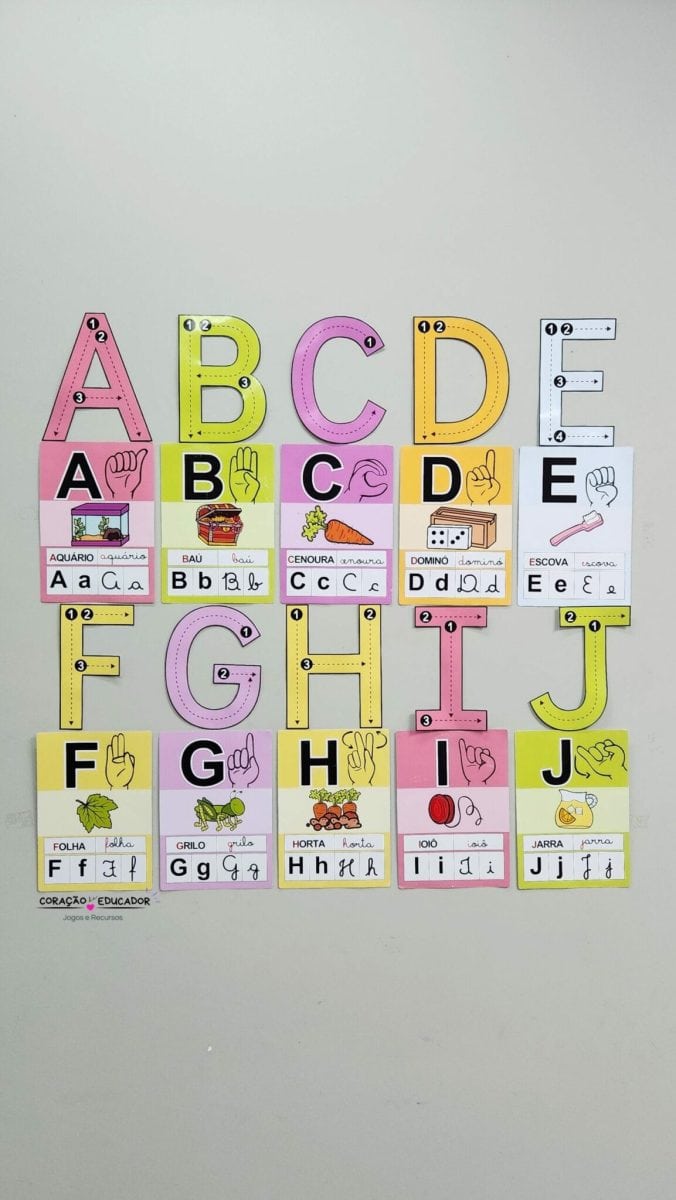 Alfabeto de Parede - Cores - Decoração Escolar