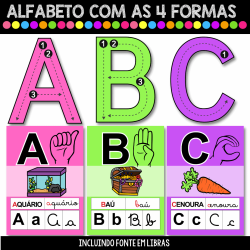 Alfabeto de Parede - Cores - Decoração Escolar
