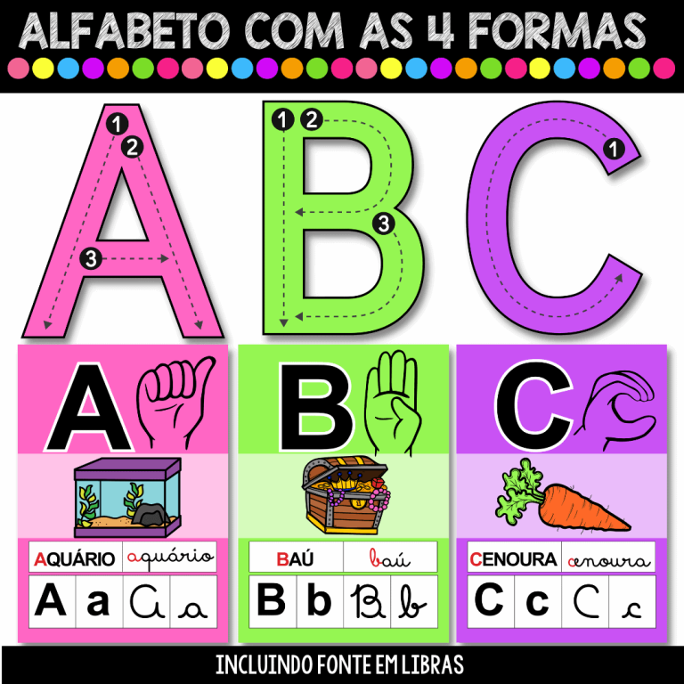 Alfabeto de Parede com Libras e Traçado — foto 1