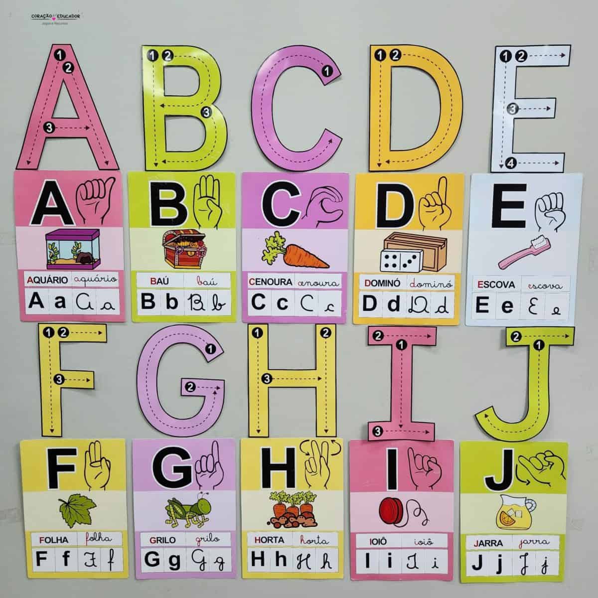 Alfabeto de Parede - Cores - Decoração Escolar