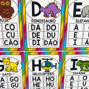 Alfabeto de Parede - Letra Bastão - Decoração Escolar - Pedagogia de Ideias Alfabeto de Parede - Letra Bastão - Decoração Escolar