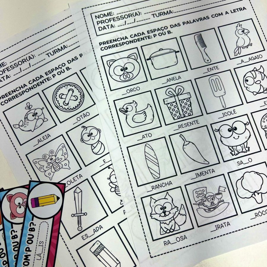 Desafio P e B - Alfabetização - Pedagogia de Ideias Desafio P e B - Alfabetização