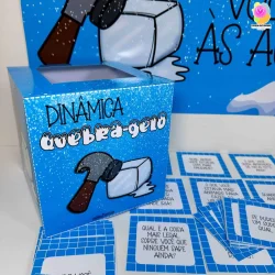 Caixa de sugestão para dinâmica de quebra-gelo em sala de aula.