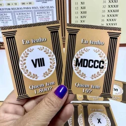 Cartões de Números Romanos para atividades educativas.