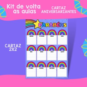 Kit de Volta às Aulas – Arco-Íris - Kit Sala de Aula - Pedagogia de Ideias Kit de Volta às Aulas – Arco-Íris - Kit Sala de Aula