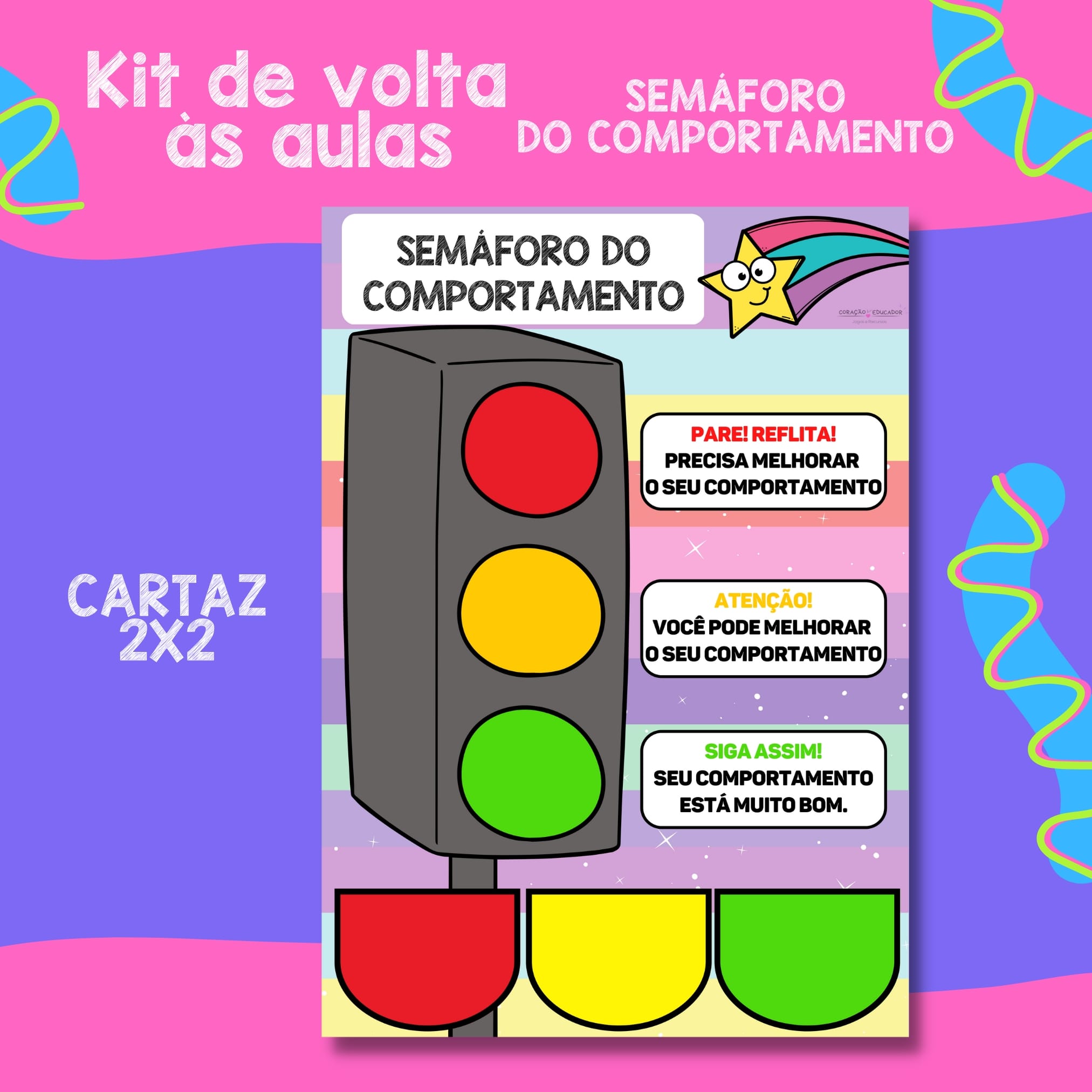 Kit de Volta às Aulas – Arco-Íris - Kit Sala de Aula - Pedagogia de Ideias Kit de Volta às Aulas – Arco-Íris - Kit Sala de Aula