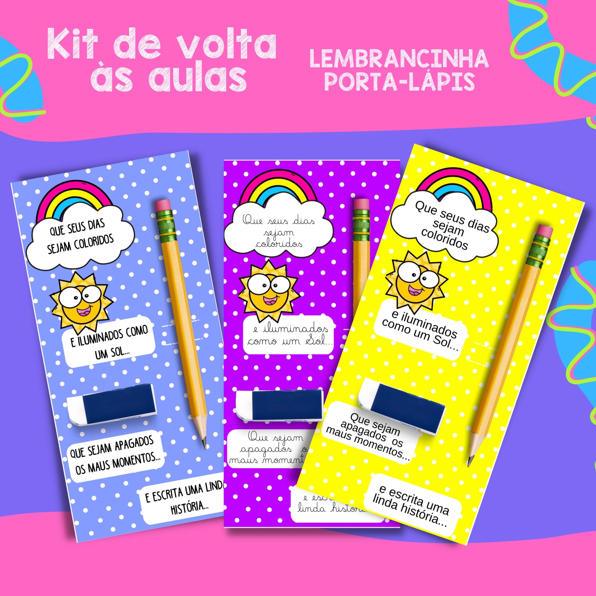 Kit de Volta às Aulas – Arco-Íris - Kit Sala de Aula - Pedagogia de Ideias Kit de Volta às Aulas – Arco-Íris - Kit Sala de Aula