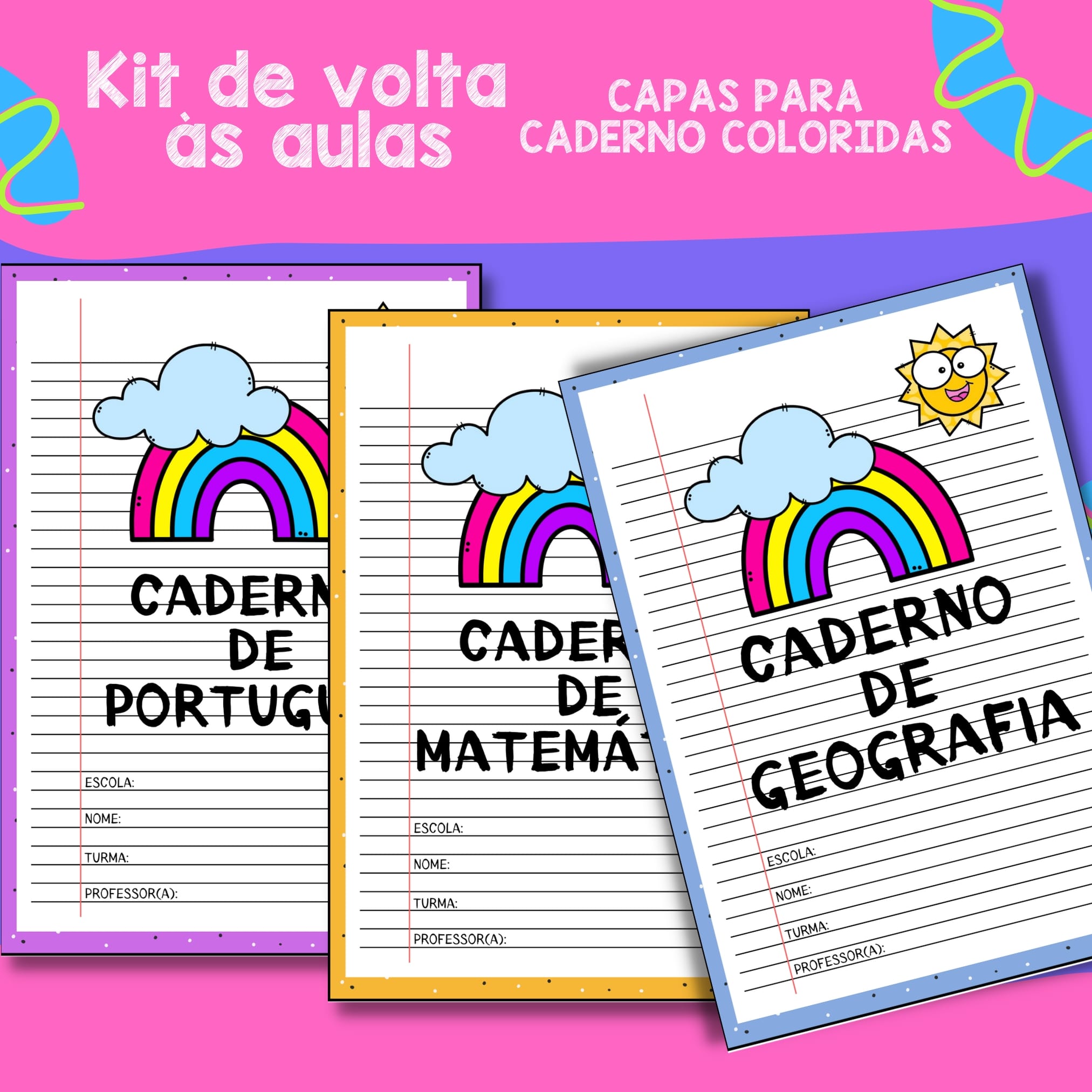 Kit de Volta às Aulas – Arco-Íris - Kit Sala de Aula - Pedagogia de Ideias Kit de Volta às Aulas – Arco-Íris - Kit Sala de Aula