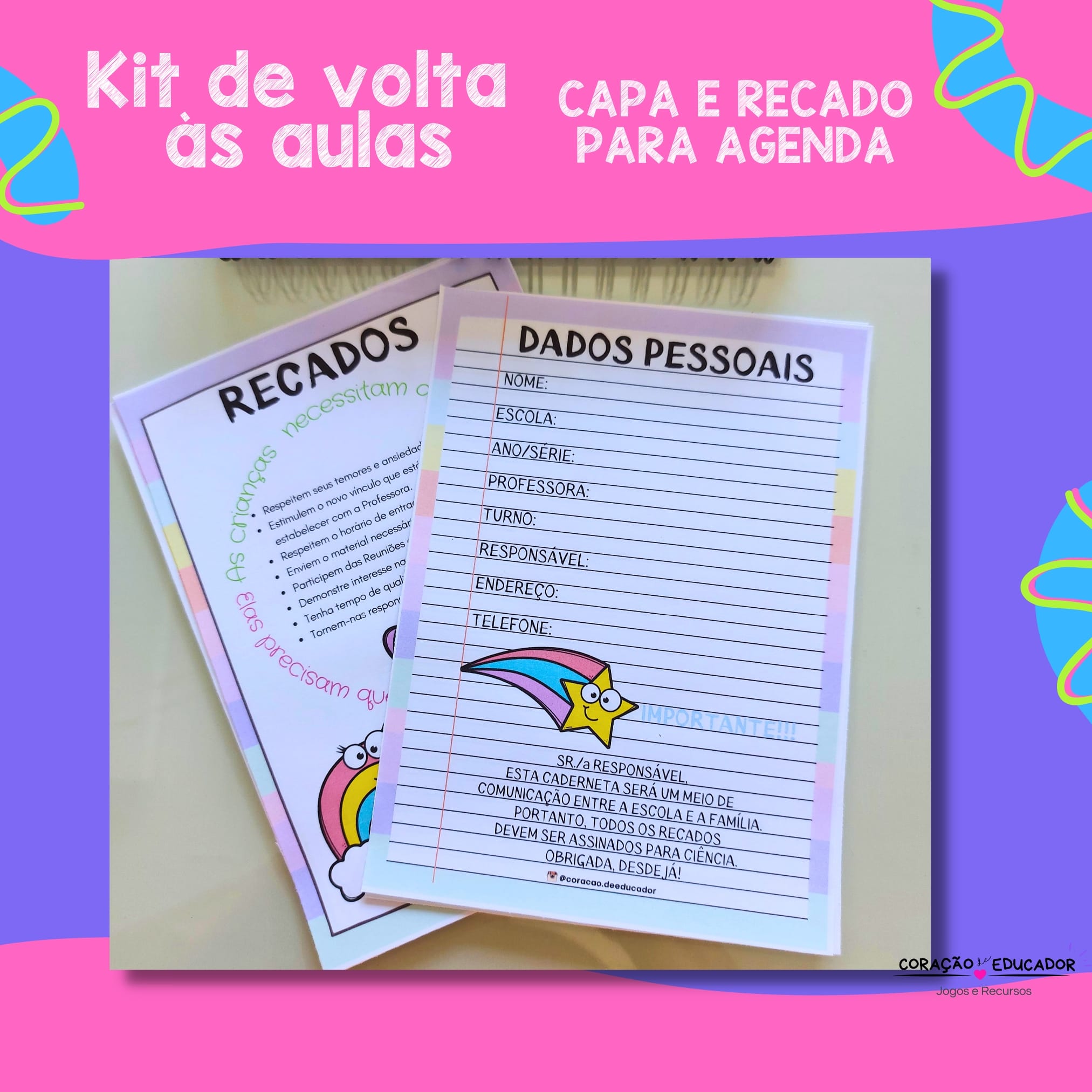 Kit de Volta às Aulas – Arco-Íris - Kit Sala de Aula - Pedagogia de Ideias Kit de Volta às Aulas – Arco-Íris - Kit Sala de Aula