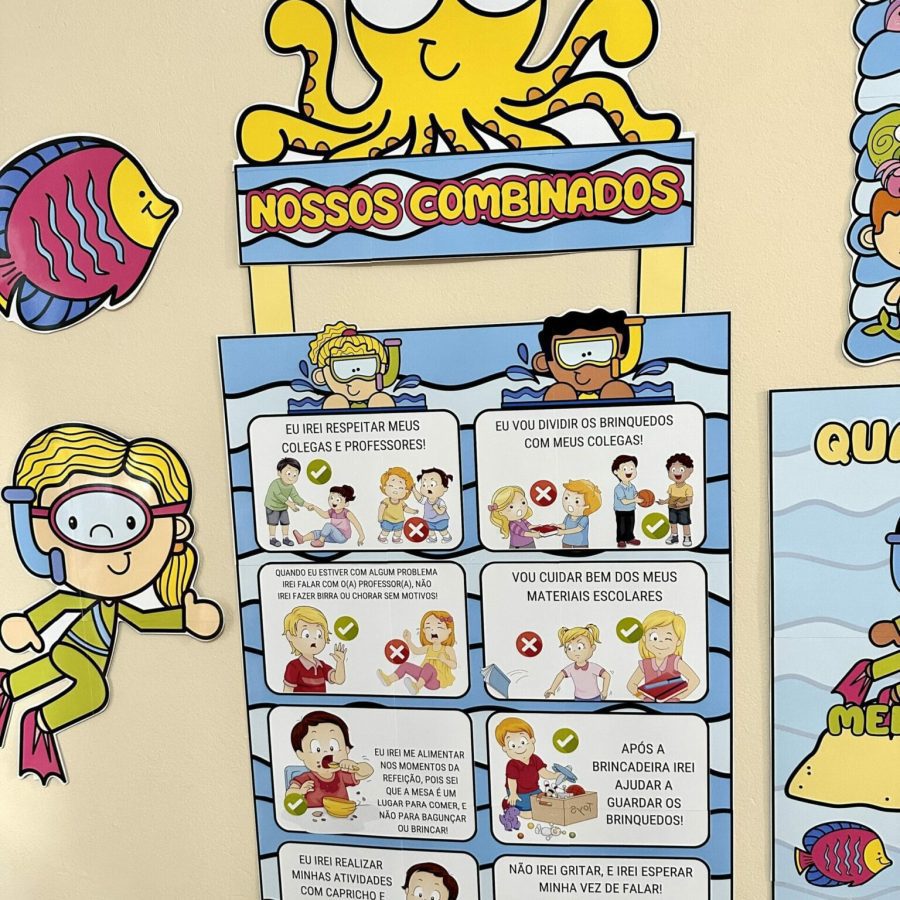 Kit Sala - Fundo do Mar - Kit Sala de Aula - Pedagogia de Ideias Kit Sala - Fundo do Mar - Kit Sala de Aula