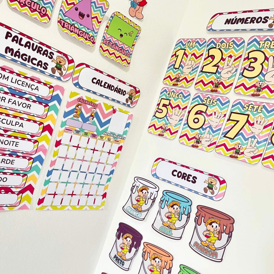 Kit Sala - Turma da Mônica - Kit Sala de Aula - Pedagogia de Ideias Kit Sala - Turma da Mônica - Kit Sala de Aula