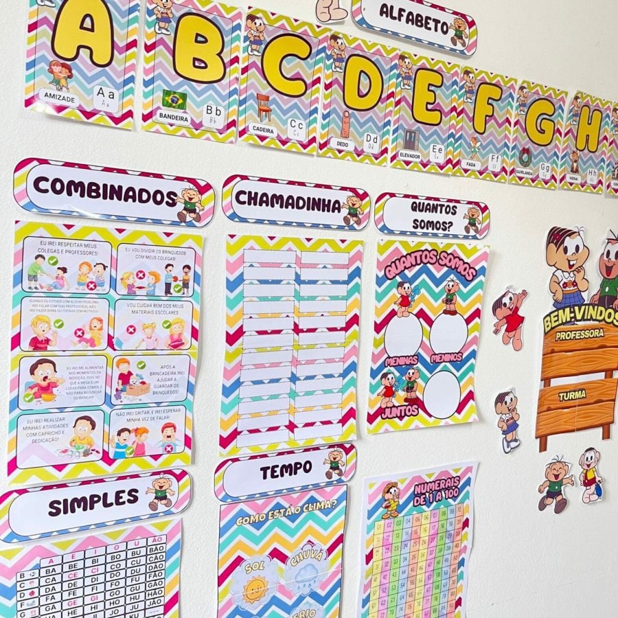 Kit Sala - Turma da Mônica - Kit Sala de Aula - Pedagogia de Ideias Kit Sala - Turma da Mônica - Kit Sala de Aula