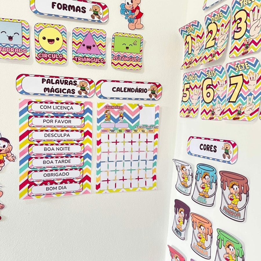 Kit Sala - Turma da Mônica - Kit Sala de Aula - Pedagogia de Ideias Kit Sala - Turma da Mônica - Kit Sala de Aula