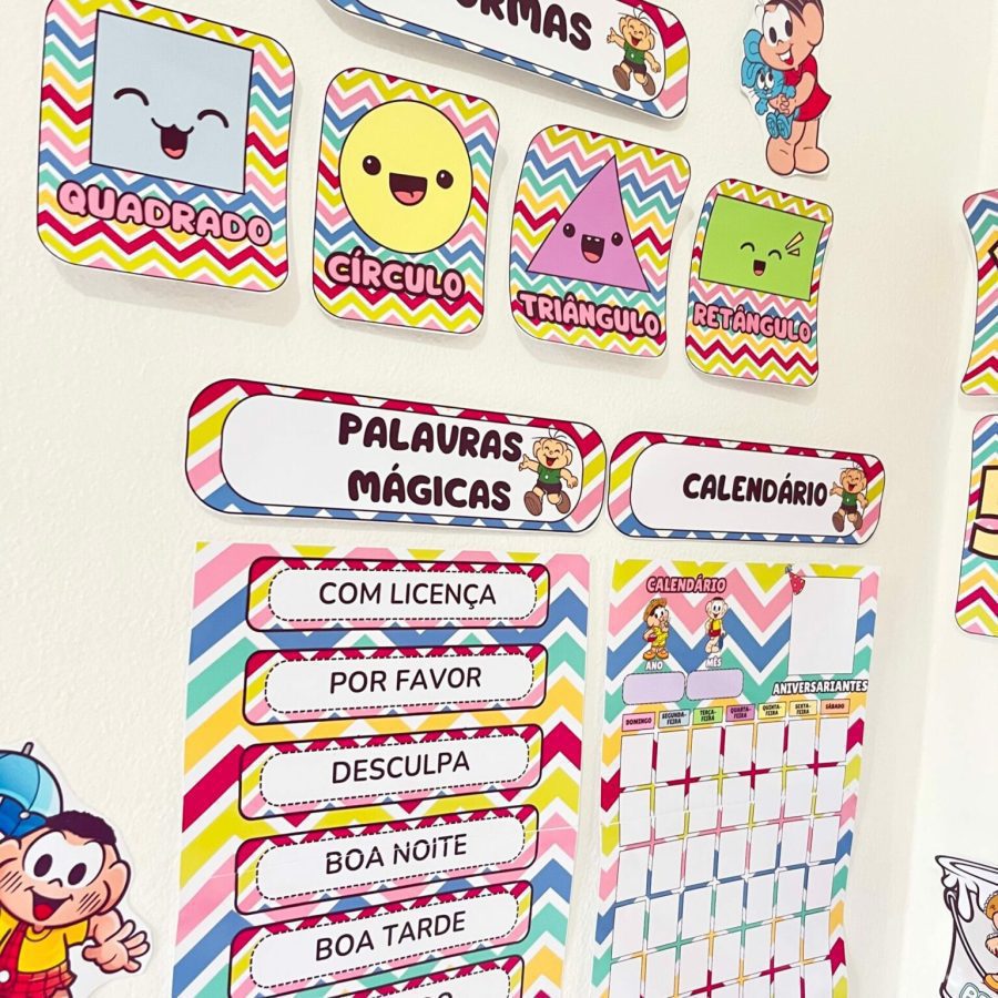 Kit Sala - Turma da Mônica - Kit Sala de Aula - Pedagogia de Ideias Kit Sala - Turma da Mônica - Kit Sala de Aula