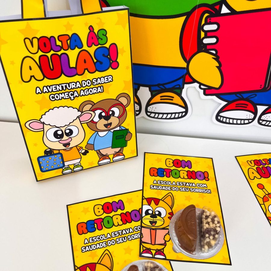 Kit Volta às Aulas - Painel e Lembrancinhas - Decoração Escolar - Pedagogia de Ideias Kit Volta às Aulas - Painel e Lembrancinhas - Decoração Escolar