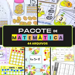 Material didático de matemática com jogos e atividades educativas.