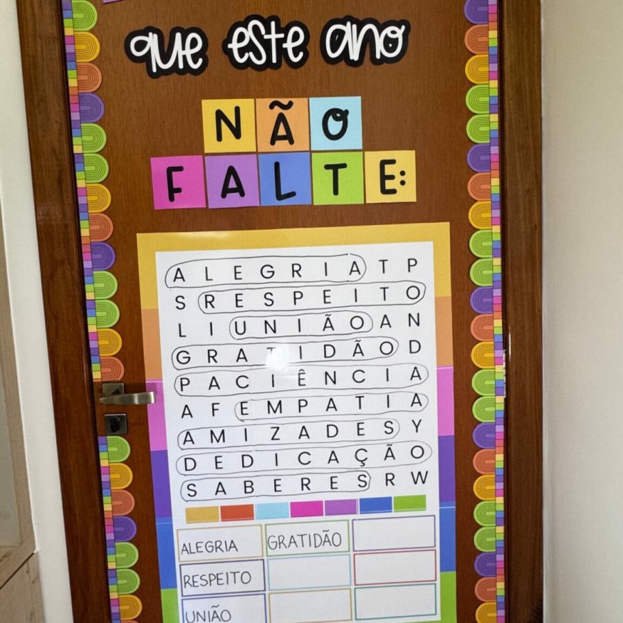 Porta Afetiva - Caça Palavras - Decoração Escolar - Pedagogia de Ideias Porta Afetiva - Caça Palavras - Decoração Escolar