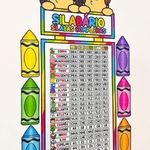 Silabário - Sílabas Complexas - Apoio Visual - Pedagogia de Ideias Silabário - Sílabas Complexas - Apoio Visual