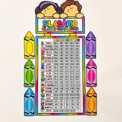 Silabário com exemplos de sílabas complexas para educação infantil.