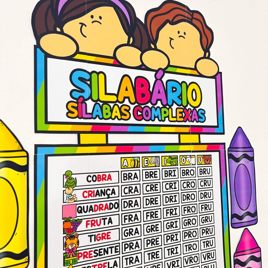 Silabário - Sílabas Complexas - Apoio Visual - Pedagogia de Ideias Silabário - Sílabas Complexas - Apoio Visual
