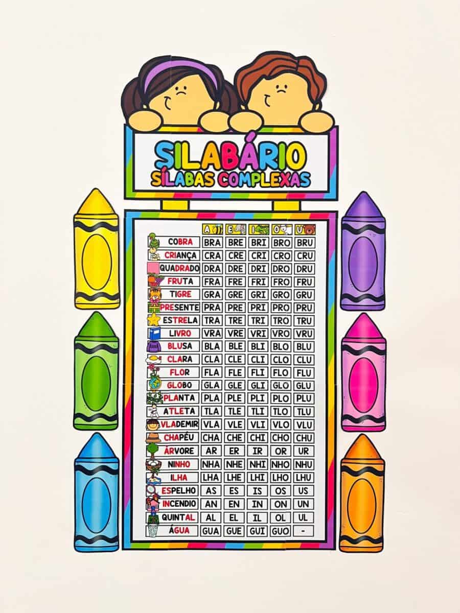 Silabário - Sílabas Complexas - Apoio Visual