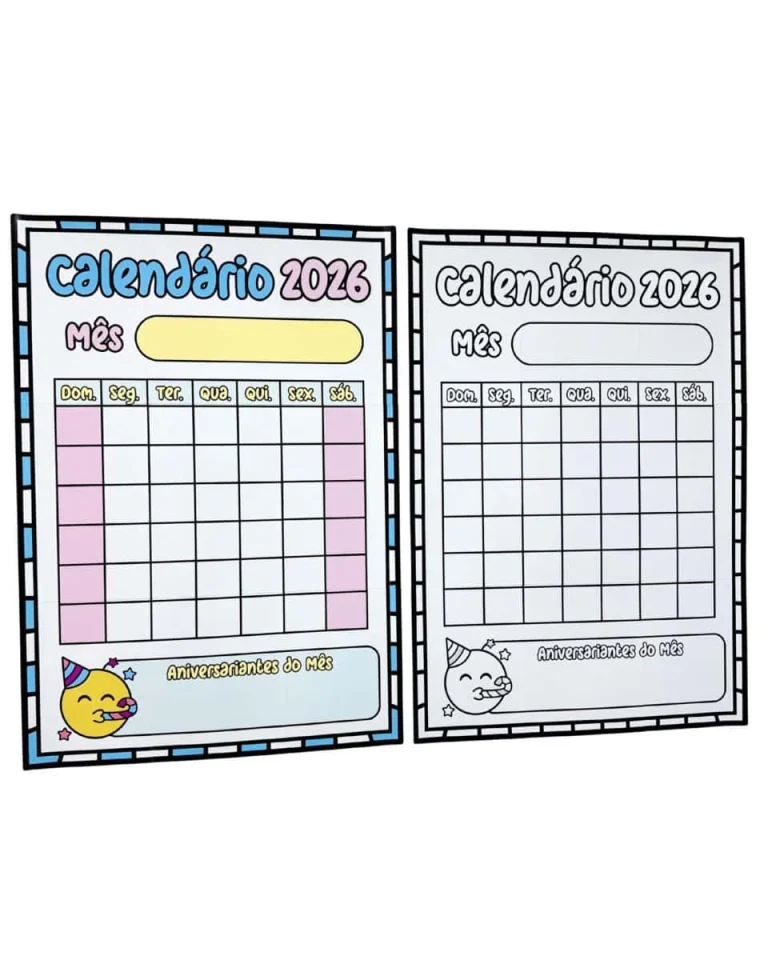 Calendário Coletivo 2026 em Dois Tamanhos — foto 7