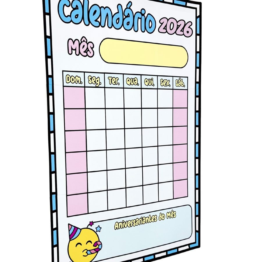 Calendário Coletivo 2026 - Decoração Escolar - Pedagogia de Ideias Calendário Coletivo 2026 - Decoração Escolar