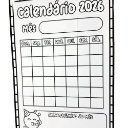 Calendário Coletivo 2026 - Decoração Escolar