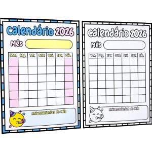 Calendário Coletivo 2026 - Decoração Escolar