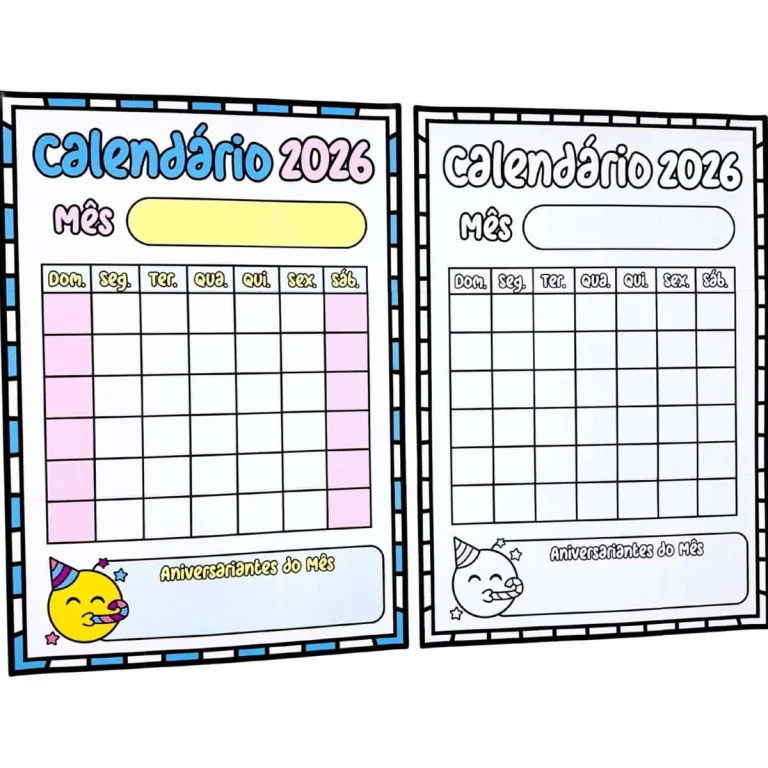 Calendário Coletivo 2026 em Dois Tamanhos — foto 1