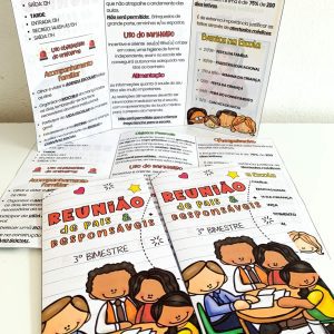 Folder Reunião de Pais Editável - Reunião de Pais - Pedagogia de Ideias Folder Reunião de Pais Editável - Reunião de Pais