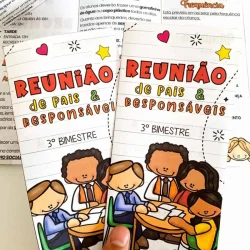 Folder Reunião de Pais Editável - Reunião de Pais