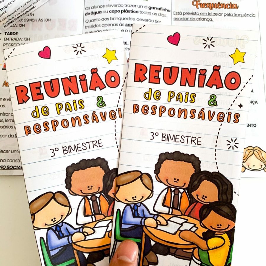 Folder Reunião de Pais Editável - Reunião de Pais - Pedagogia de Ideias Folder Reunião de Pais Editável - Reunião de Pais