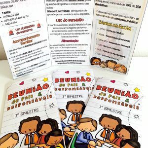 Folder Reunião de Pais Editável - Reunião de Pais - Pedagogia de Ideias Folder Reunião de Pais Editável - Reunião de Pais