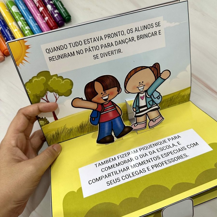 Livro 3D - O Dia da Escola - Dia da Escola - Pedagogia de Ideias Livro 3D - O Dia da Escola - Dia da Escola