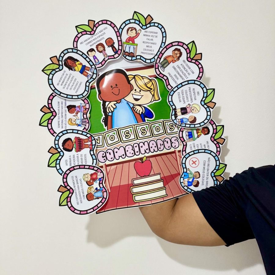 Luva Gigante "Nossos Combinados" - Apoio Visual - Pedagogia de Ideias Luva Gigante "Nossos Combinados" - Apoio Visual