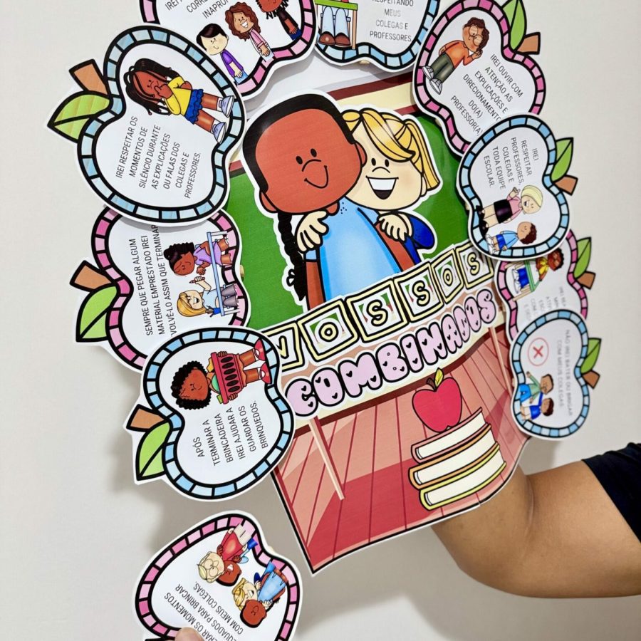 Luva Gigante "Nossos Combinados" - Apoio Visual - Pedagogia de Ideias Luva Gigante "Nossos Combinados" - Apoio Visual