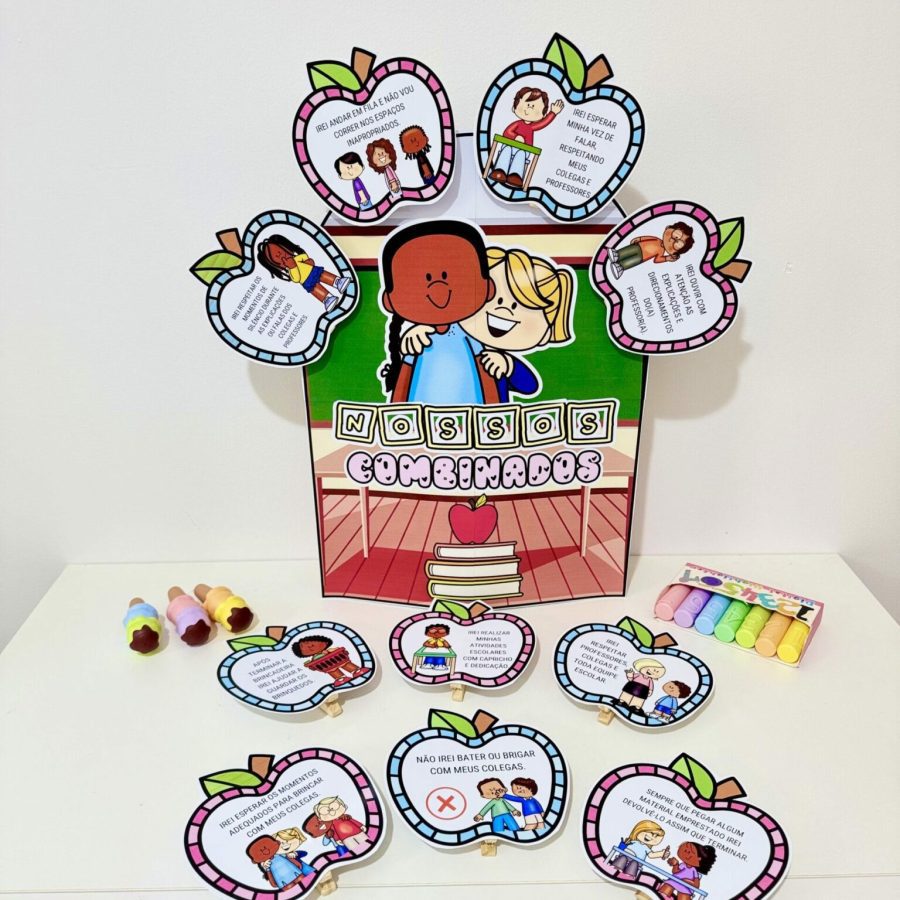 Luva Gigante "Nossos Combinados" - Apoio Visual - Pedagogia de Ideias Luva Gigante "Nossos Combinados" - Apoio Visual