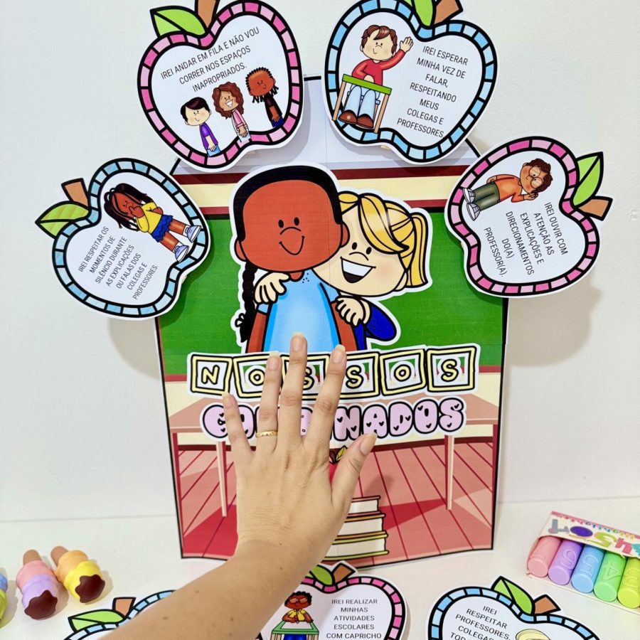 Luva Gigante "Nossos Combinados" - Apoio Visual - Pedagogia de Ideias Luva Gigante "Nossos Combinados" - Apoio Visual