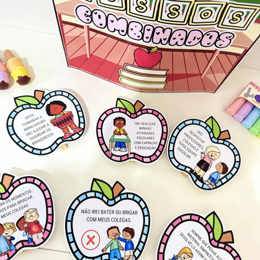 Luva Gigante "Nossos Combinados" - Apoio Visual - Pedagogia de Ideias Luva Gigante "Nossos Combinados" - Apoio Visual