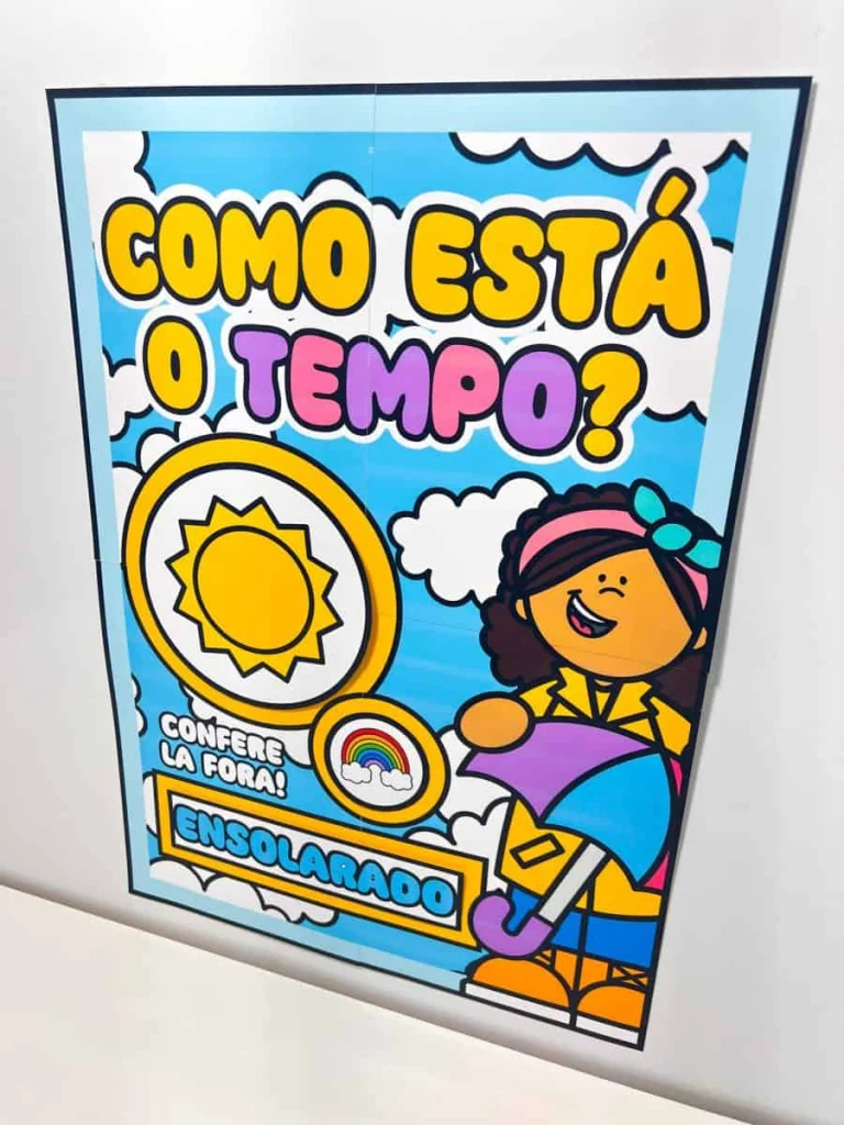 Painel Como Está o Tempo com 12 Folhas — foto 1