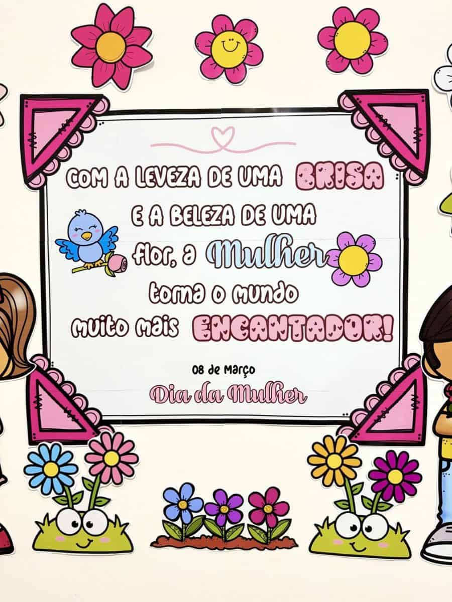 Painel e Lembrancinha Dia da Mulher - Dia Internacional da Mulher