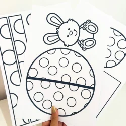 Atividades de Páscoa com desenhos para colorir de coelho e ovo de Páscoa.