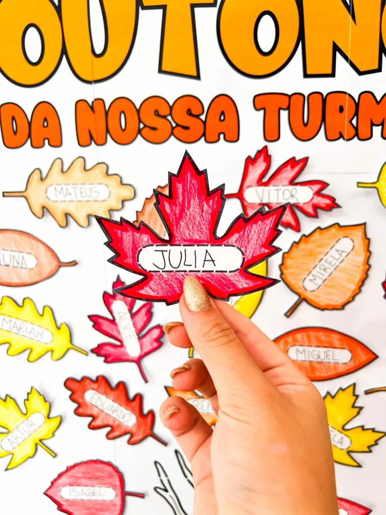 Cartaz Outono da Nossa Turma com Folhas — foto 3