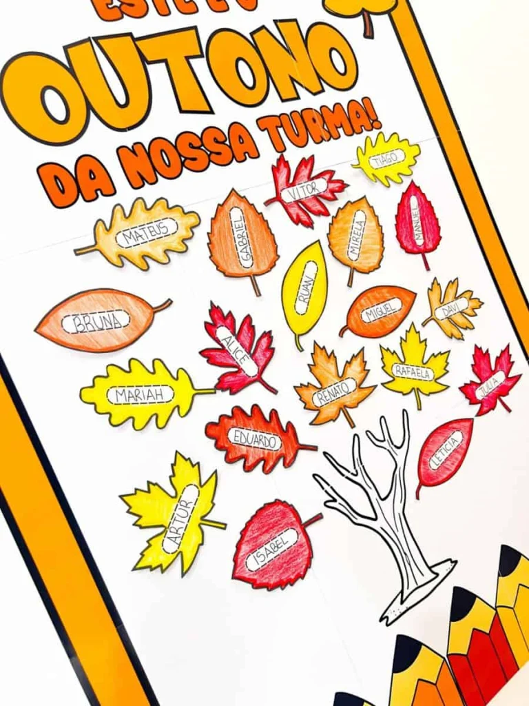 Cartaz Outono da Nossa Turma com Folhas — foto 5